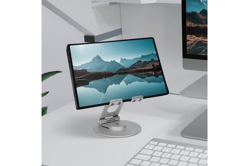 Laptopstativ Desire2 Dobbelt Pivot 360 - Sølv - Opbevaring - Opbevaring til småting - Opbevaringsstativ - Bærbarstativ