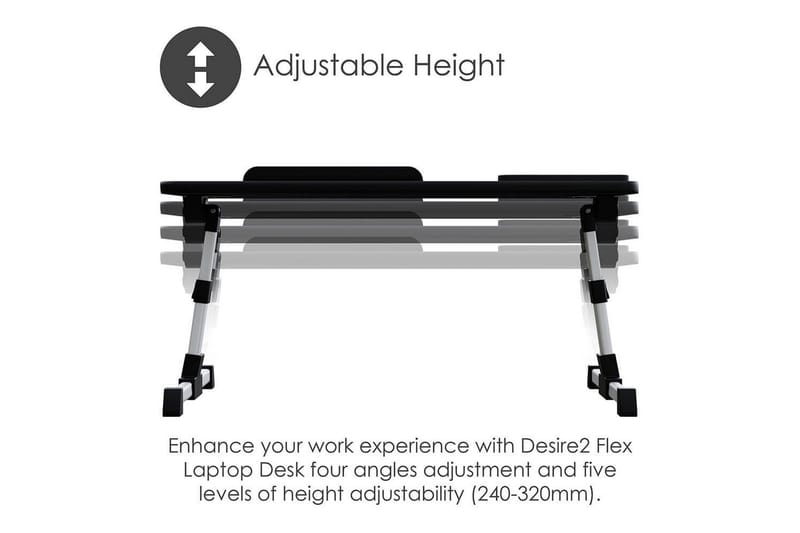 Laptopstativ Desire2 Justerbar - Sort - Opbevaring - Opbevaring til småting - Opbevaringsstativ - Bærbarstativ