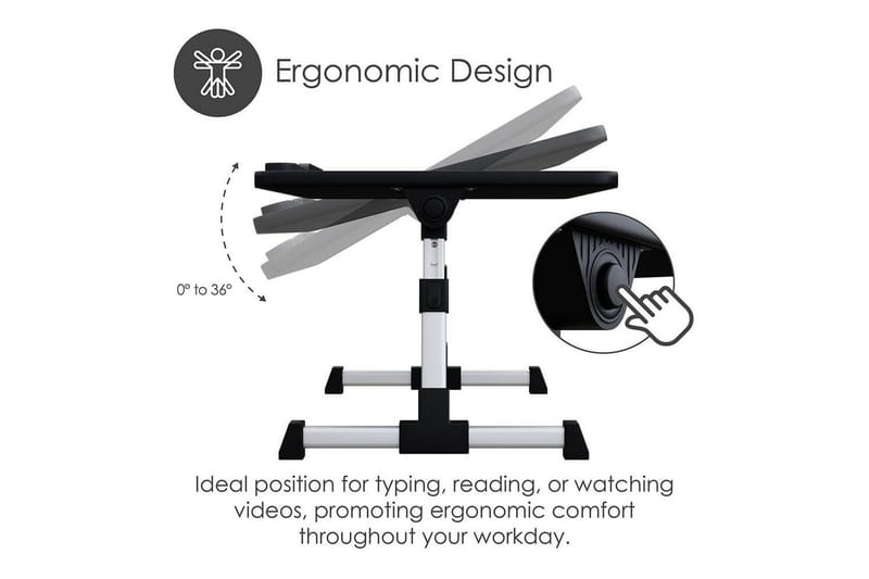 Laptopstativ Desire2 Justerbar - Sort - Opbevaring - Opbevaring til småting - Opbevaringsstativ - Bærbarstativ