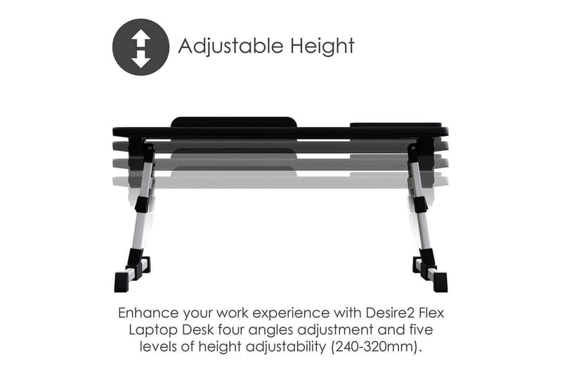 Laptopstativ Desire2 Justerbar - Sort - Opbevaring - Opbevaring til småting - Opbevaringsstativ - Bærbarstativ