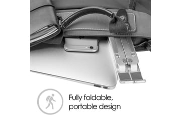 Laptopstativ Desire2 Sammenklappelig X-format Aluminium Sølv - Sølv - Opbevaring - Opbevaring til småting - Opbevaringsstativ - Bærbarstativ
