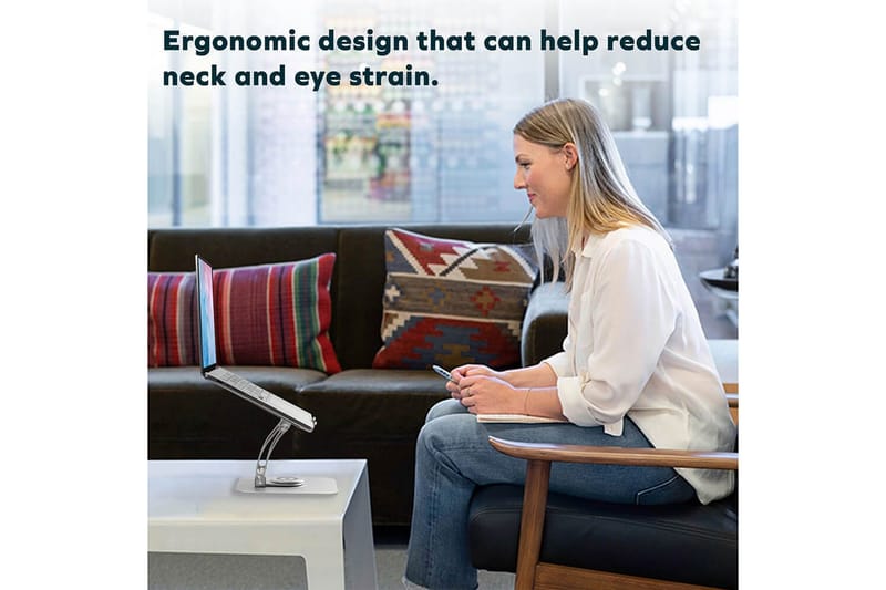 Laptopstativ Desire2 Supreme Dual Pivot Plus Silver - Sølv - Opbevaring - Opbevaring til småting - Opbevaringsstativ - Bærbarstativ