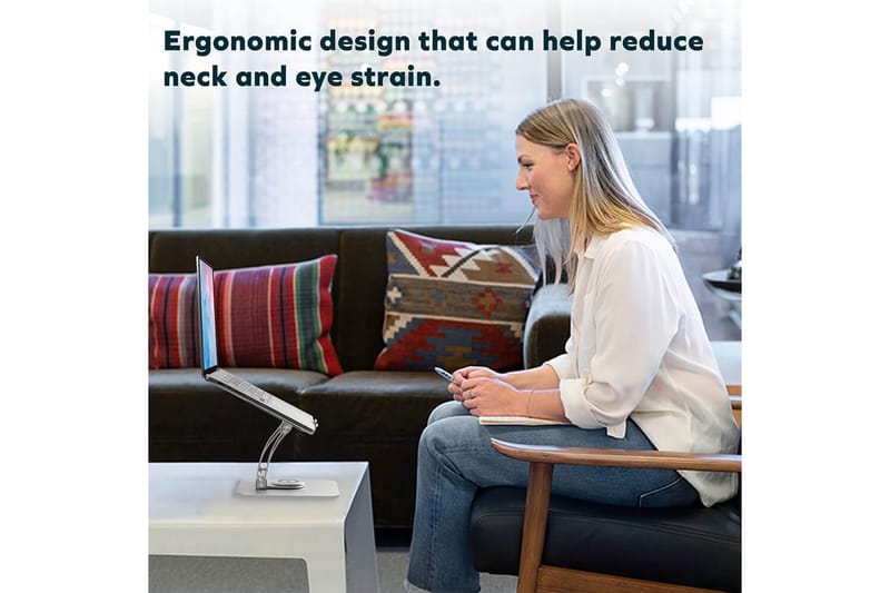 Laptopstativ Desire2 Supreme Dual Pivot Plus Silver - Sølv - Opbevaring - Opbevaring til småting - Opbevaringsstativ - Bærbarstativ