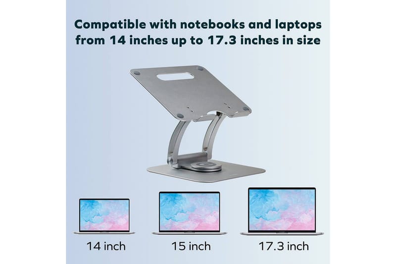 Laptopstativ Desire2 Supreme Dual Pivot Plus Silver - Sølv - Opbevaring - Opbevaring til småting - Opbevaringsstativ - Bærbarstativ