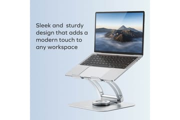 Laptopstativ Desire2 Supreme Dual Pivot Plus Silver - Sølv - Opbevaring - Opbevaring til småting - Opbevaringsstativ - Bærbarstativ