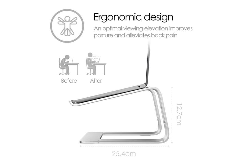 Laptopstativ Desire2 Supreme Pro Aluminium Silver - Sølv - Opbevaring - Opbevaring til småting - Opbevaringsstativ - Bærbarstativ