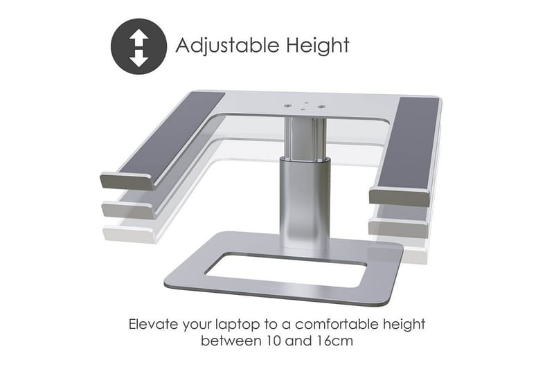 Laptopstativ Desire2 Vertikalt Justerbart - Sølv - Opbevaring - Opbevaring til småting - Opbevaringsstativ - Bærbarstativ