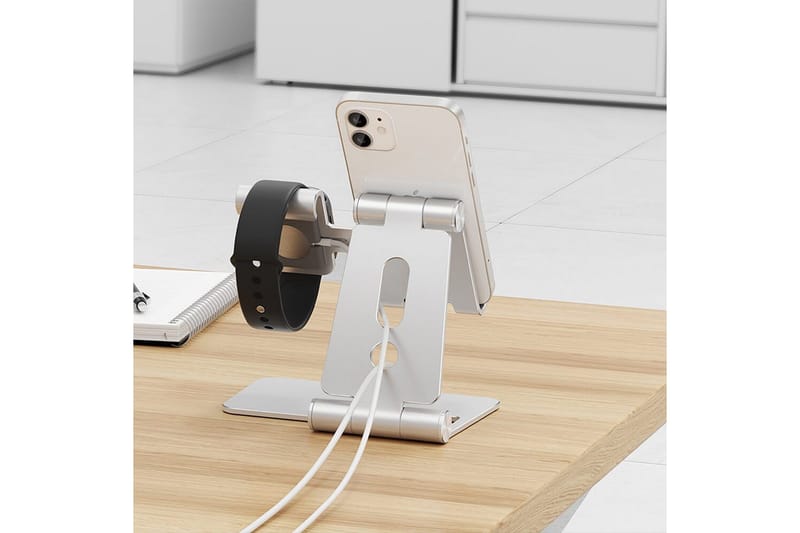 Opladningsstativ Desire2 til Apple Watch Silver - Sølv - Opbevaring - Opbevaring til småting - Opbevaringsstativ - Mobilstativ