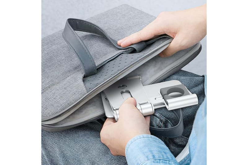 Opladningsstativ Desire2 til Apple Watch Silver - Sølv - Opbevaring - Opbevaring til småting - Opbevaringsstativ - Mobilstativ