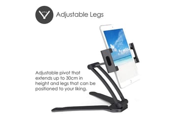 Tablet-holder Desire2 2-i-1 XL væg og bærbar - Sort - Opbevaring - Opbevaring til småting - Opbevaringsstativ - Bærbarstativ