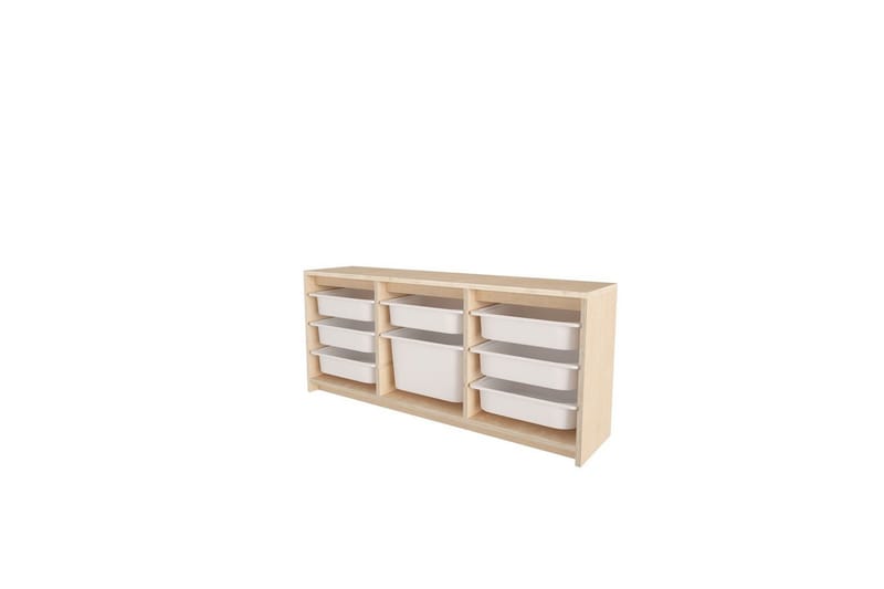 Rivergate Opbevaringskasser 126 cm - Hvid/Grå - Opbevaring - Opbevaring til småting - Kurve & kasser