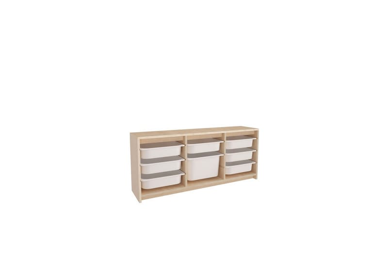 Rivergate Opbevaringskasser 126 cm - Hvid/Grå - Opbevaring - Opbevaring til småting - Kurve & kasser