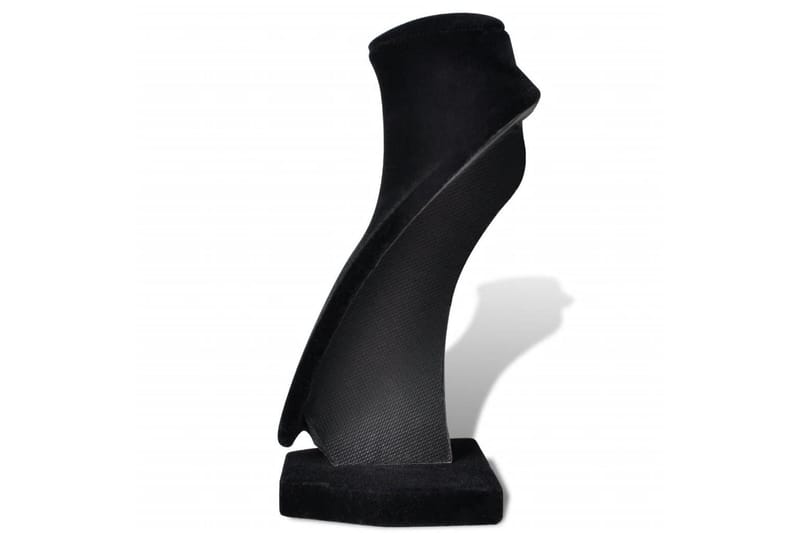 Smykkebuste m Flonel Til Halskæder, , 9X8,5X15 Cm, 4 Stk. - Sort - Opbevaring - Opbevaring til småting - Smykkeholder & smykkeskrin