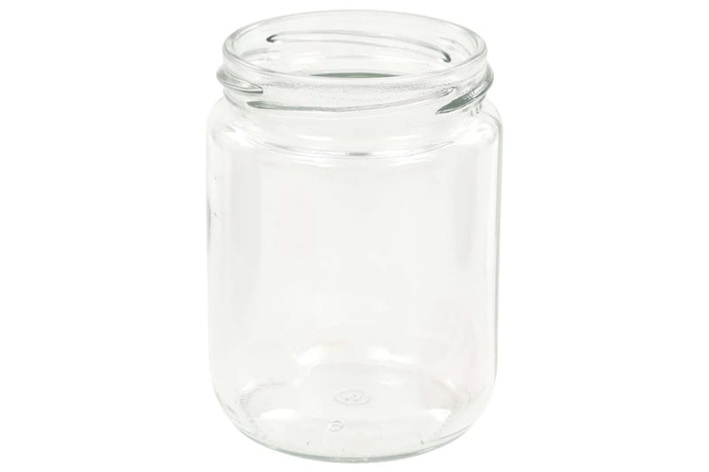 Syltetøjsglas 96 Stk. Med Hvide Og Røde Låg 230 Ml - Rød - Opbevaring - Opbevaring til småting - Opbevaringsbøtte