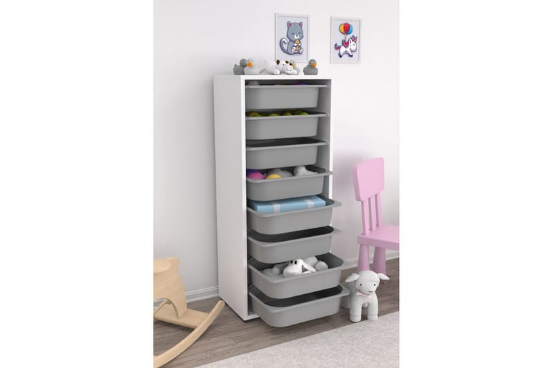 Versa Opbevaringskasser 45,5 cm - Hvid/Lysegrå - Opbevaring - Opbevaring til småting - Kurve & kasser