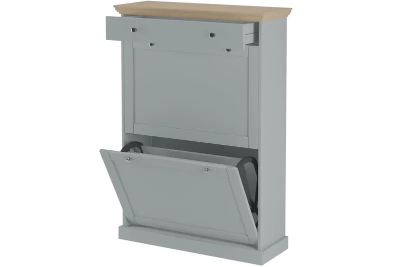 Jundapah Skænk 80x30 cm - Grå/Brun - Opbevaring - Opbevaringsmøbler - Skænke & sideboards