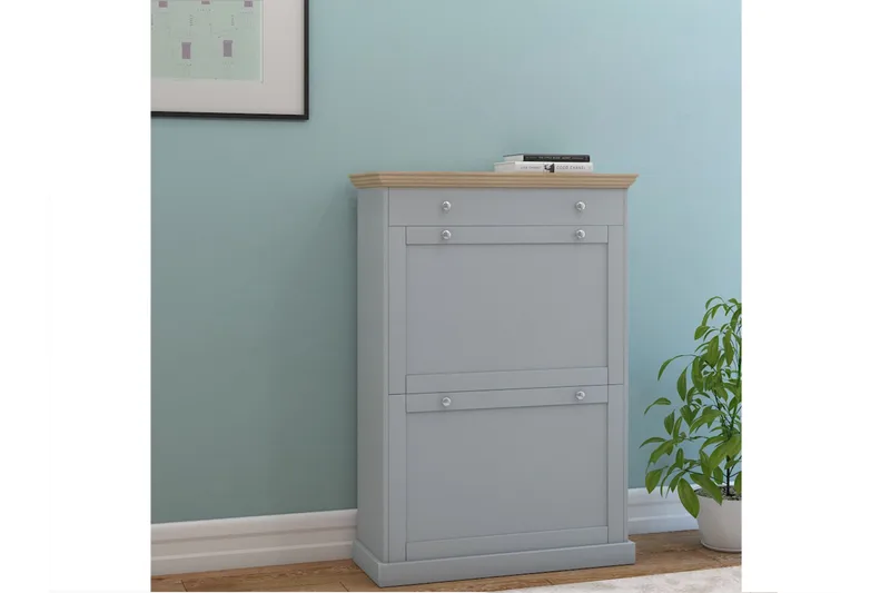 Jundapah Skænk 80x30 cm, Grå/Brun