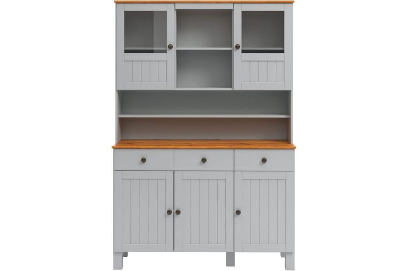 Alby Kommode med Overskab 125x38 cm - Grå - Opbevaring - Opbevaringsmøbler - Kommode