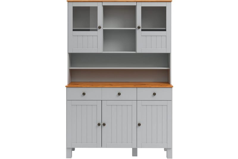 Alby Kommode med Overskab 125x38 cm - Grå - Opbevaring - Opbevaringsmøbler - Kommode