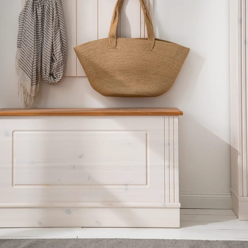 Anita Opbevaringskiste 80 cm - Hvid/Honning - Opbevaring - Opbevaringsmøbler - Kister