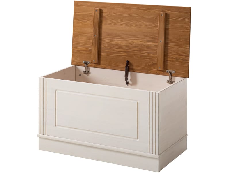 Anita Opbevaringskiste 80 cm - Hvid/Honning - Opbevaring - Opbevaringsmøbler - Kister