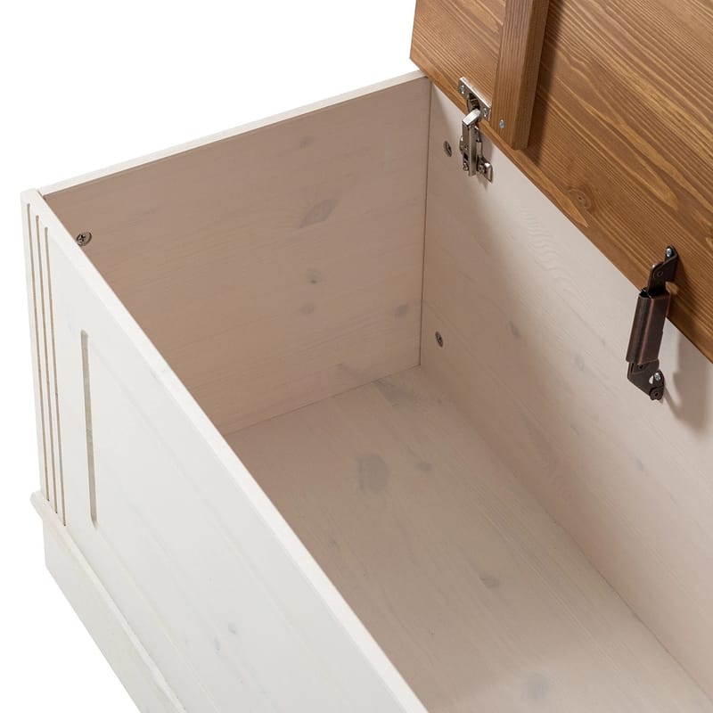 Anita Opbevaringskiste 80 cm - Hvid/Honning - Opbevaring - Opbevaringsmøbler - Kister