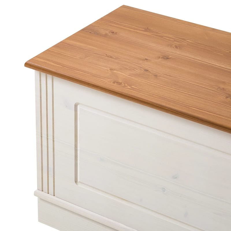 Anita Opbevaringskiste 80 cm - Hvid/Honning - Opbevaring - Opbevaringsmøbler - Kister