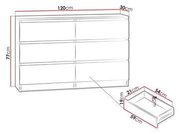 Basildon kommode 120 cm - brun - Opbevaring - Opbevaringsmøbler - Kommode