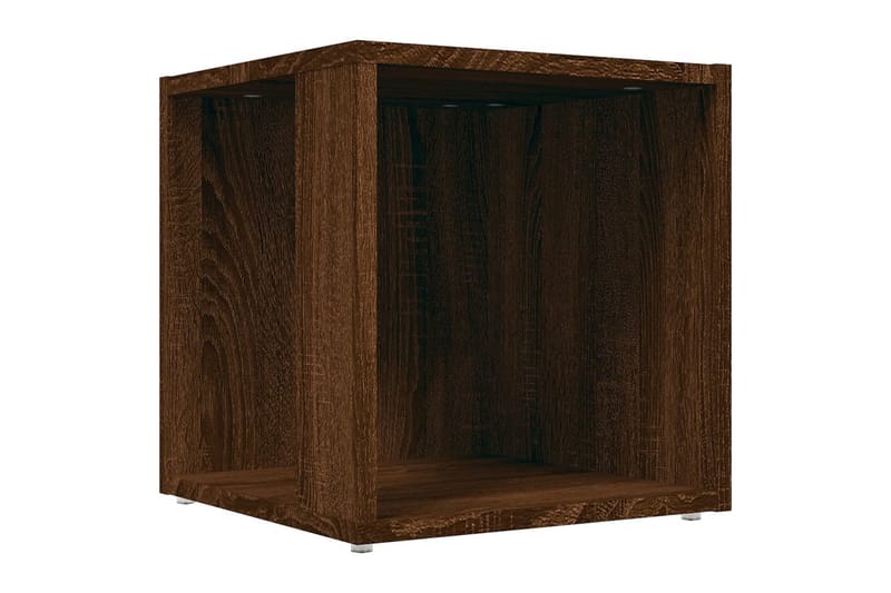 beBasic sidebord 33x33x34,5 cm konstrueret træ brun egetræ - Brun - Skænke & sideboards