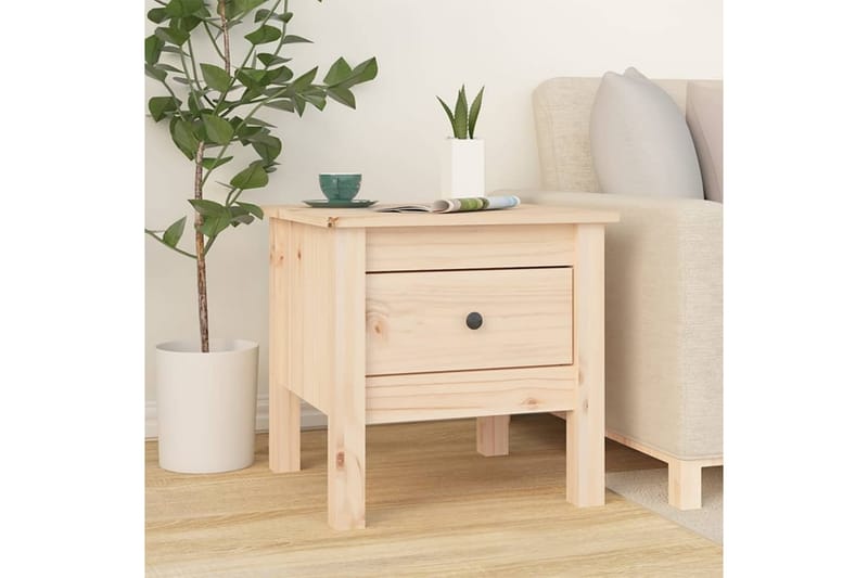 beBasic sidebord 40x40x39 cm massivt fyrretræ - Brun - Skænke & sideboards