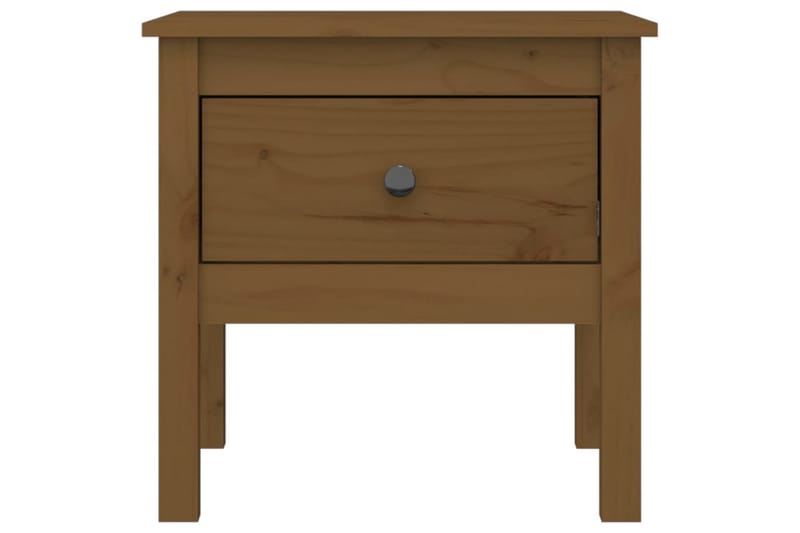 beBasic sidebord 50x50x49 cm massivt fyrretræ gyldenbrun - Brun - Skænke & sideboards