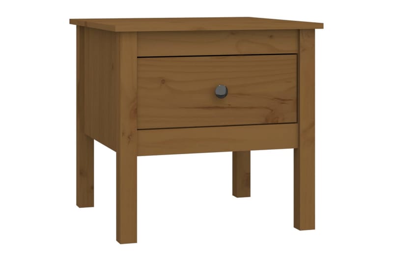 beBasic sidebord 50x50x49 cm massivt fyrretræ gyldenbrun - Brun - Skænke & sideboards