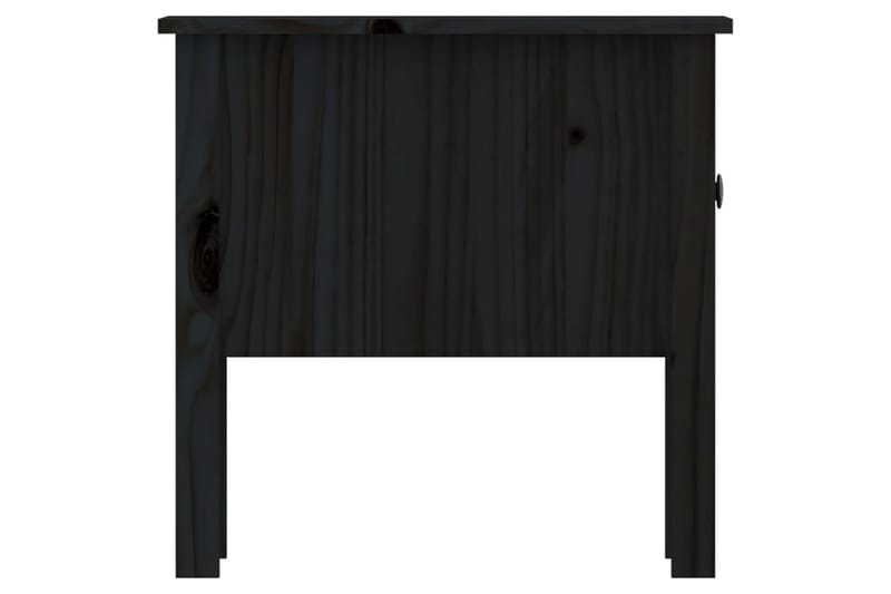 beBasic sidebord 50x50x49 cm massivt fyrretræ sort - Sort - Skænke & sideboards