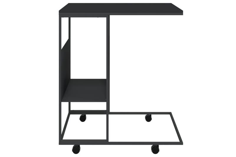 beBasic sidebord med hjul 55x36x63,5 cm konstrueret træ sort - Sort - Skænke & sideboards