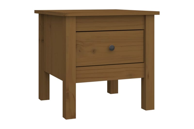 beBasic sideborde 2 stk. 40x40x39 cm massivt fyrretræ gyldenbrun - Brun - Skænke & sideboards