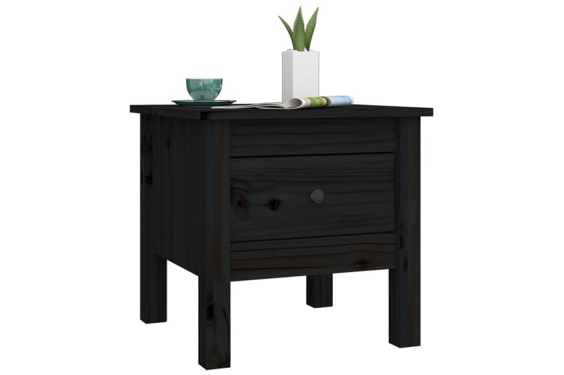 beBasic sideborde 2 stk. 40x40x39 cm massivt fyrretræ sort - Sort - Skænke & sideboards