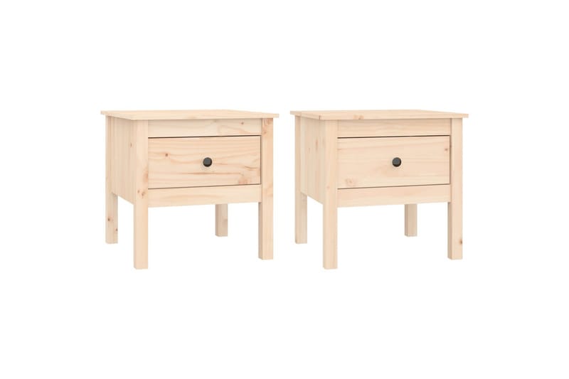 beBasic sideborde 2 stk. 50x50x49 cm massivt fyrretræ - Brun - Opbevaring - Opbevaringsmøbler - Skænke & sideboards