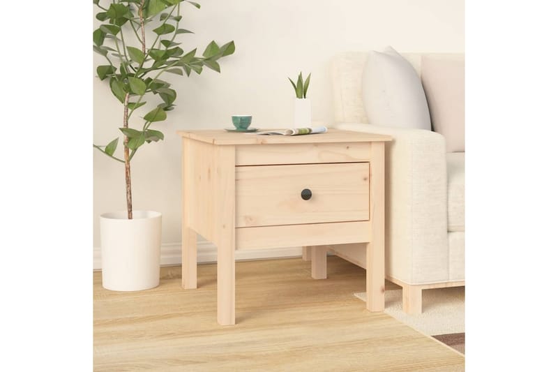 beBasic sideborde 2 stk. 50x50x49 cm massivt fyrretræ - Brun - Opbevaring - Opbevaringsmøbler - Skænke & sideboards