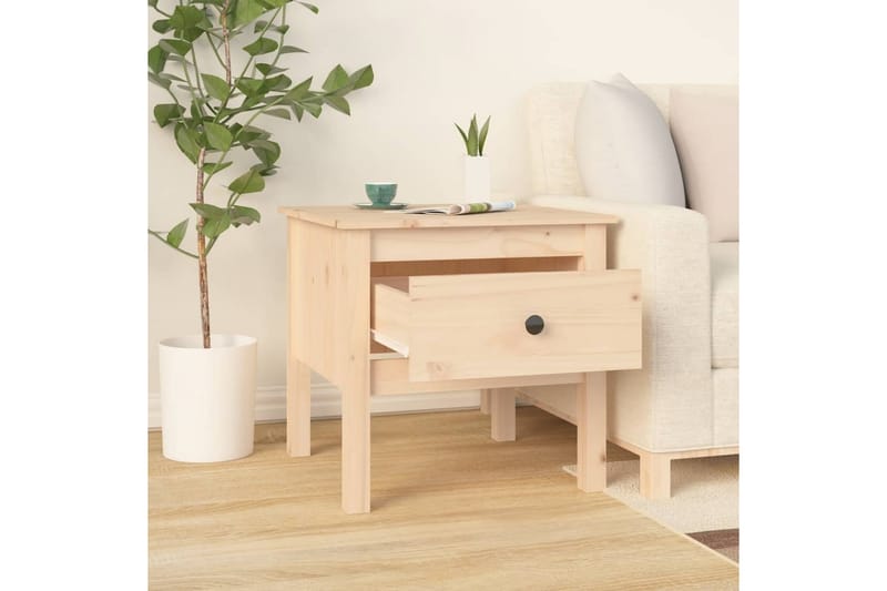 beBasic sideborde 2 stk. 50x50x49 cm massivt fyrretræ - Brun - Skænke & sideboards