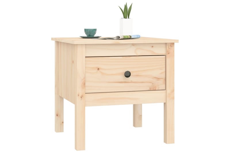 beBasic sideborde 2 stk. 50x50x49 cm massivt fyrretræ - Brun - Skænke & sideboards