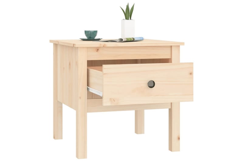 beBasic sideborde 2 stk. 50x50x49 cm massivt fyrretræ - Brun - Skænke & sideboards