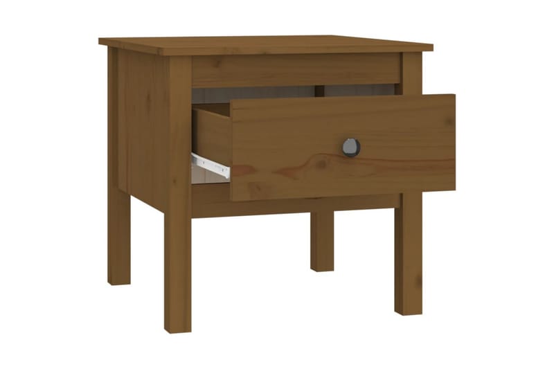 beBasic sideborde 2 stk. 50x50x49 cm massivt fyrretræ gyldenbrun - Brun - Skænke & sideboards