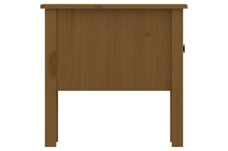 beBasic sideborde 2 stk. 50x50x49 cm massivt fyrretræ gyldenbrun - Brun - Skænke & sideboards