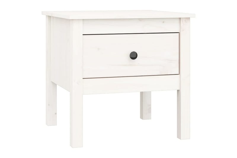 beBasic sideborde 2 stk. 50x50x49 cm massivt fyrretræ hvid - Hvid - Skænke & sideboards