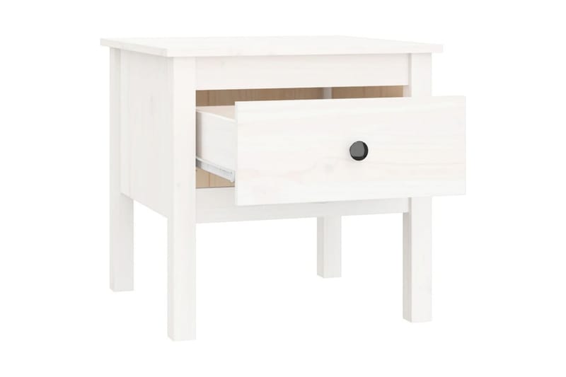 beBasic sideborde 2 stk. 50x50x49 cm massivt fyrretræ hvid - Hvid - Skænke & sideboards