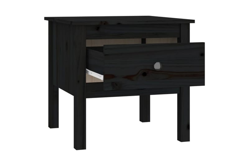 beBasic sideborde 2 stk. 50x50x49 cm massivt fyrretræ sort - Sort - Skænke & sideboards