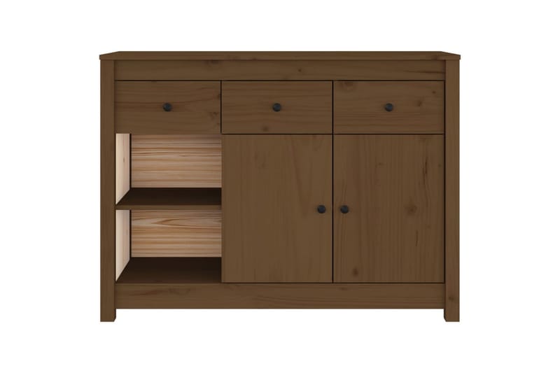beBasic skænk 100x35x74 cm massivt fyrretræ gyldenbrun - Brun - Opbevaring - Opbevaringsmøbler - Skænke & sideboards