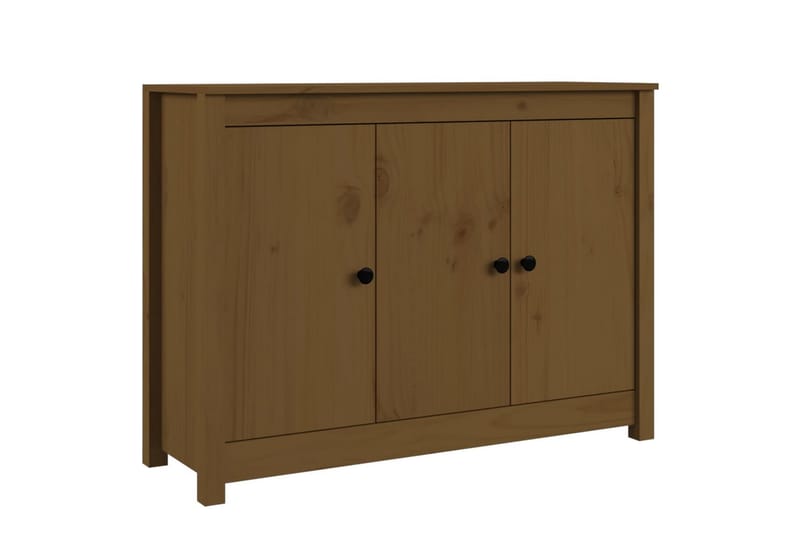 beBasic skænk 100x35x74 cm massivt fyrretræ gyldenbrun - Brun - Skænke & sideboards