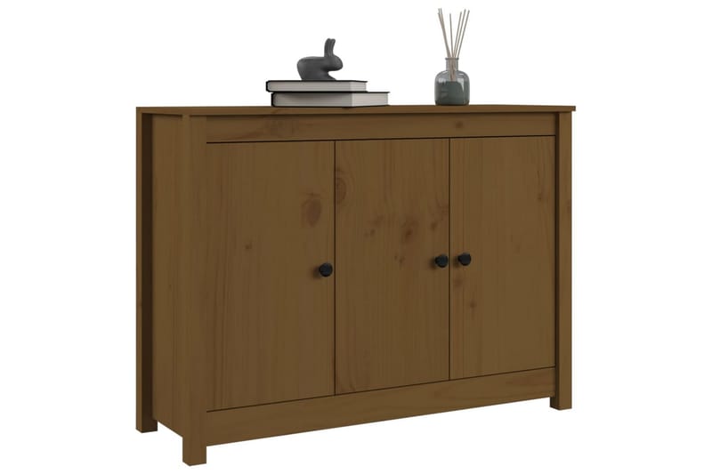 beBasic skænk 100x35x74 cm massivt fyrretræ gyldenbrun - Brun - Skænke & sideboards