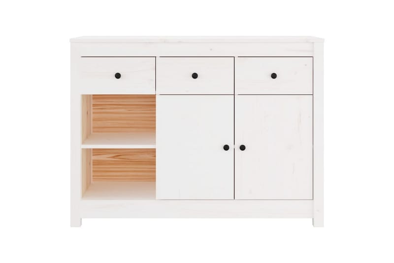 beBasic skænk 100x35x74 cm massivt fyrretræ hvid - Hvid - Skænke & sideboards